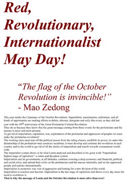 May Day 2017 Joint Declaration by Marxist-Leninist-Maoist Parties and Organizations